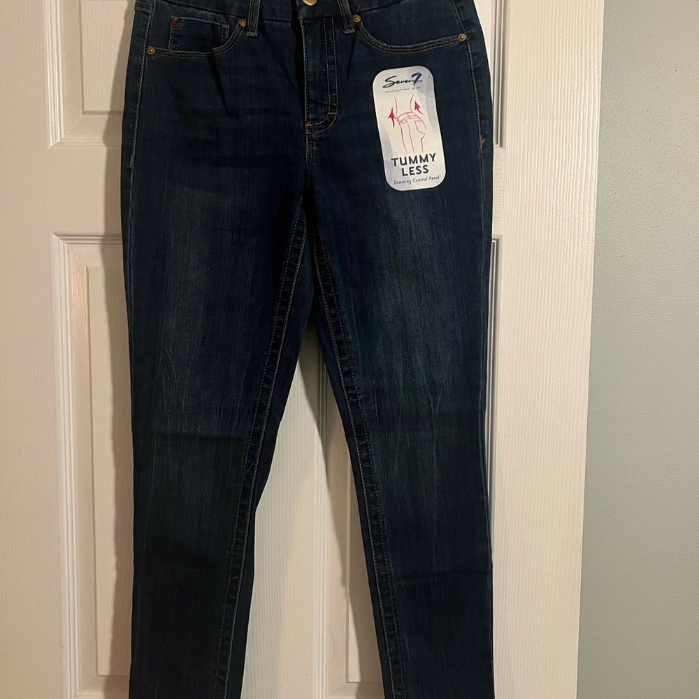 Seven7 Blue Skinny Jeans Classic Denim